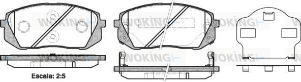 Woking P12023.02 - Гальмівні колодки, дискові гальма avtolavka.club