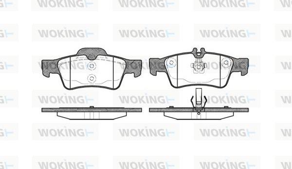 Woking P8913.00 - Гальмівні колодки, дискові гальма avtolavka.club