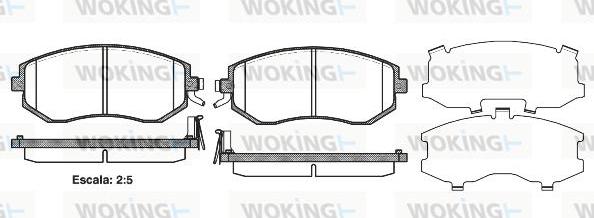 Woking P8513.04 - Гальмівні колодки, дискові гальма avtolavka.club