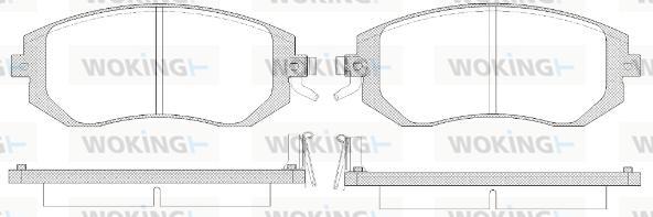 Woking P8513.14 - Гальмівні колодки, дискові гальма avtolavka.club