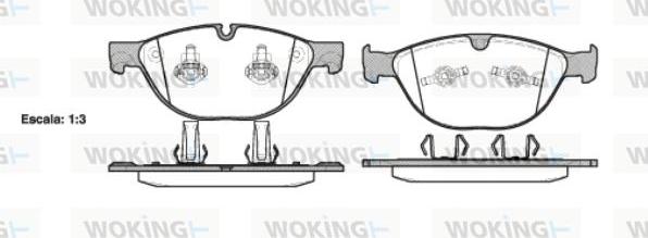 Woking P8583.30 - Гальмівні колодки, дискові гальма avtolavka.club