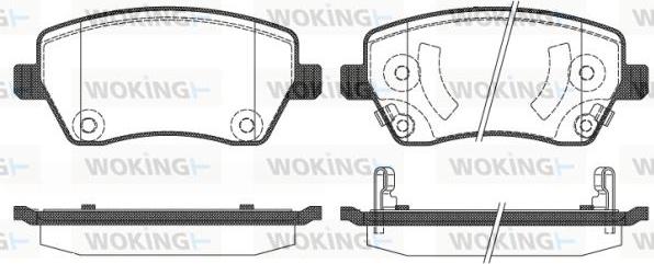 Woking P8873.02 - Гальмівні колодки, дискові гальма avtolavka.club