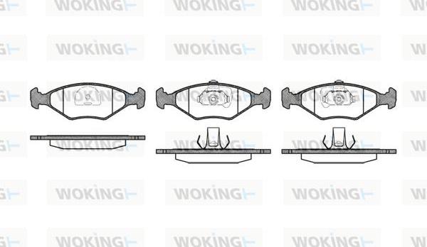 Woking P3813.40 - Гальмівні колодки, дискові гальма avtolavka.club