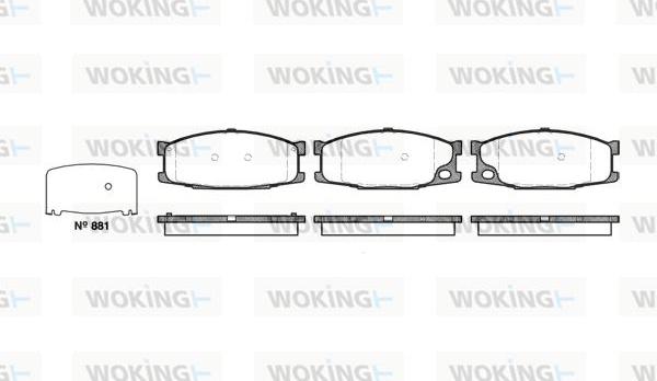 Woking P3833.10 - Гальмівні колодки, дискові гальма avtolavka.club