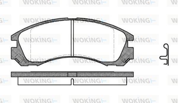 Woking P2543.22 - Гальмівні колодки, дискові гальма avtolavka.club