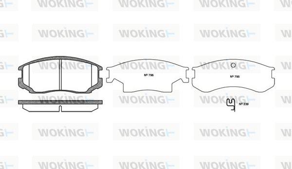 Woking P2573.22 - Гальмівні колодки, дискові гальма avtolavka.club