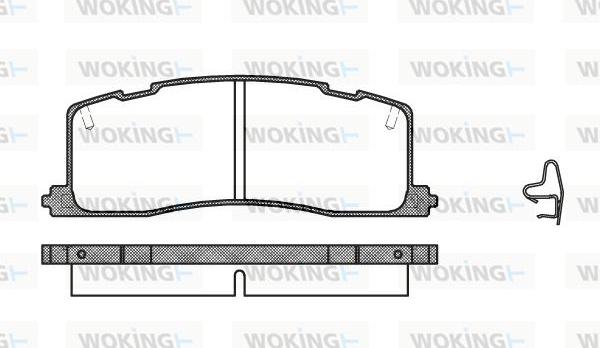 Woking P2673.00 - Гальмівні колодки, дискові гальма avtolavka.club