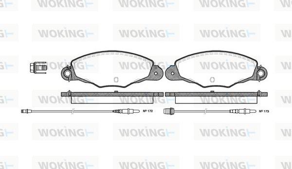 Woking P7593.04 - Гальмівні колодки, дискові гальма avtolavka.club