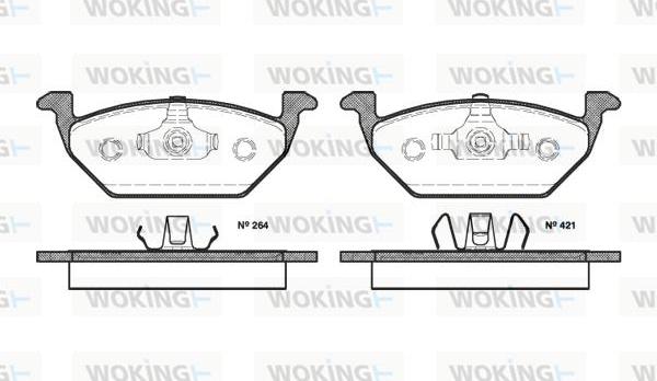 Woking P7333.20 - Гальмівні колодки, дискові гальма avtolavka.club