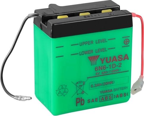 Yuasa 6N6-1D-2 - Стартерна акумуляторна батарея, АКБ avtolavka.club