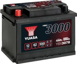 Yuasa YBX3078 - Стартерна акумуляторна батарея, АКБ avtolavka.club