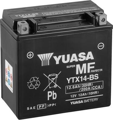 Yuasa YTX14-BS - Стартерна акумуляторна батарея, АКБ avtolavka.club