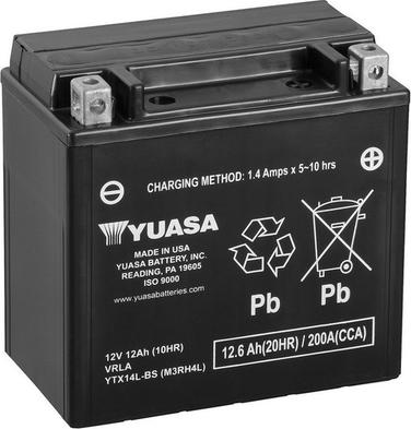 Yuasa YTX14L-BS - Стартерна акумуляторна батарея, АКБ avtolavka.club