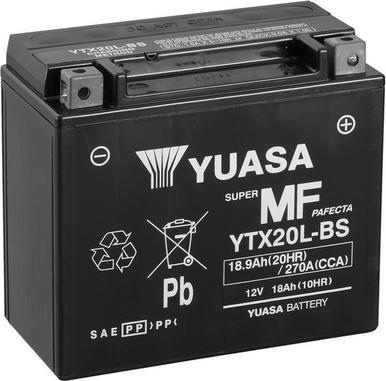 Yuasa YTX20L-BS - Стартерна акумуляторна батарея, АКБ avtolavka.club