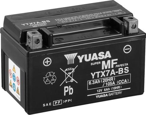 Yuasa YTX7A-BS - Стартерна акумуляторна батарея, АКБ avtolavka.club