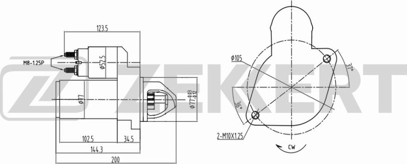 Zekkert AN-1003 - Стартер avtolavka.club