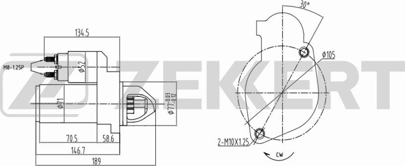 Zekkert AN-1010 - Стартер avtolavka.club