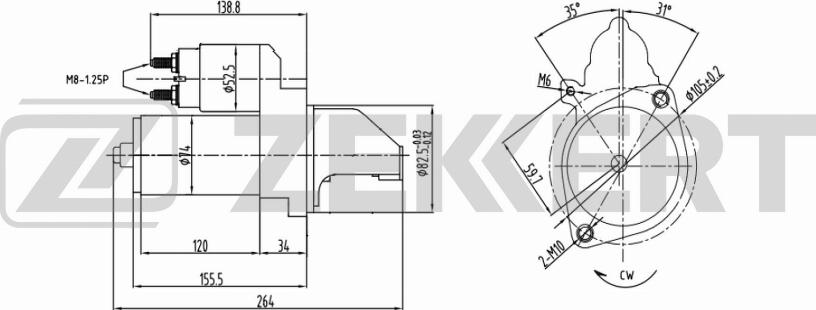 Zekkert AN-1022 - Стартер avtolavka.club