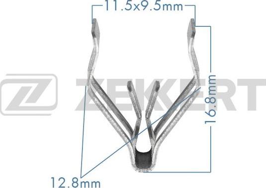 Zekkert BE-1220 - Зажим, молдинг / захисна накладка avtolavka.club