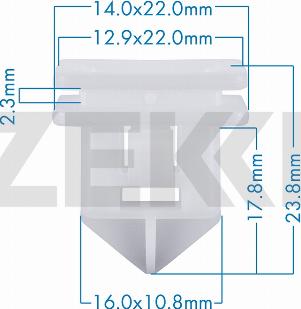 Zekkert BE-3711 - Зажим, молдинг / захисна накладка avtolavka.club