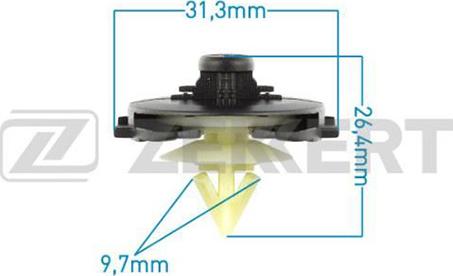 Zekkert BE-2801 - Зажим, молдинг / захисна накладка avtolavka.club