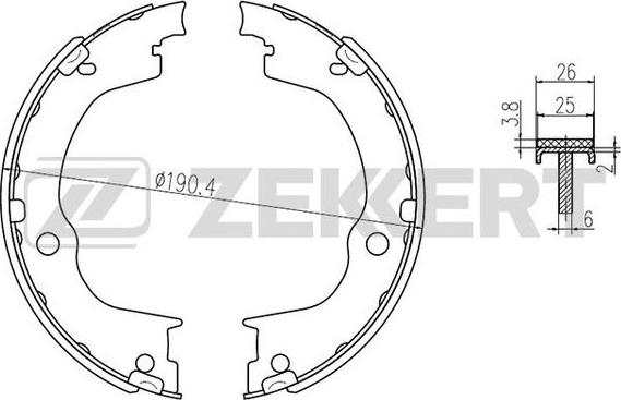 Zekkert BK-4441 - Комплект гальм, барабанний механізм avtolavka.club