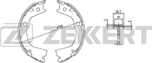 Zekkert BK-4455 - Комплект гальм, барабанний механізм avtolavka.club