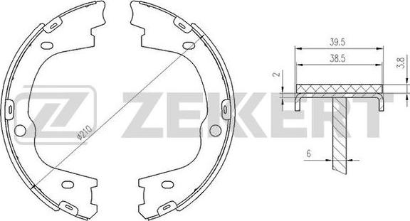 Zekkert BK-4437 - Комплект гальм, барабанний механізм avtolavka.club