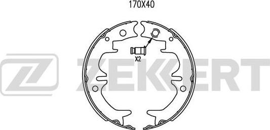 Zekkert BK-4044 - Комплект гальм, барабанний механізм avtolavka.club