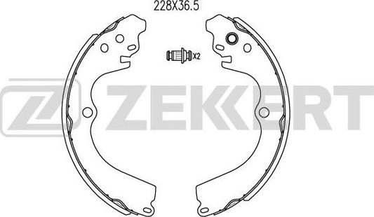 Zekkert BK-4040 - Комплект гальм, барабанний механізм avtolavka.club