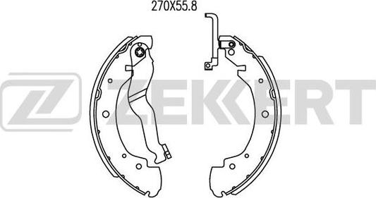 Zekkert BK-4052 - Комплект гальм, барабанний механізм avtolavka.club