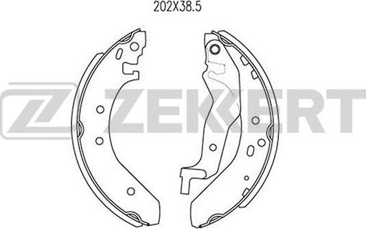 Zekkert BK-4004 - Комплект гальм, барабанний механізм avtolavka.club