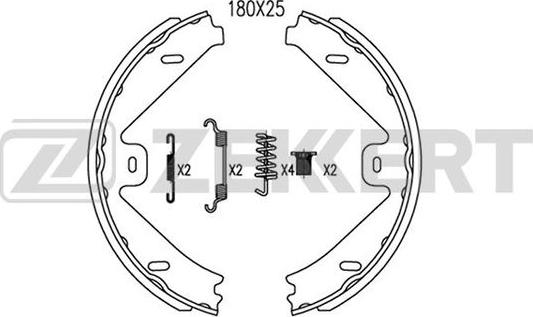 Zekkert BK-4084 - Комплект гальм, барабанний механізм avtolavka.club