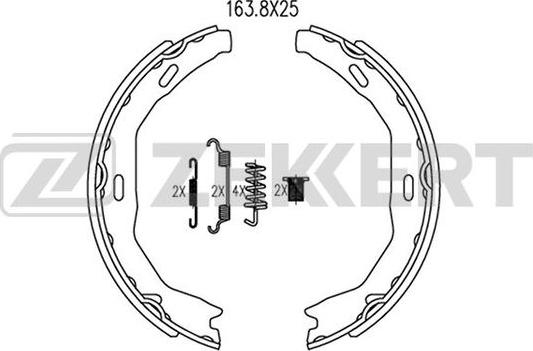 Zekkert BK-4081 - Комплект гальм, барабанний механізм avtolavka.club