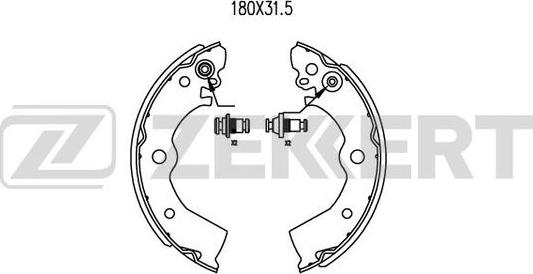 Zekkert BK-4035 - Комплект гальм, барабанний механізм avtolavka.club