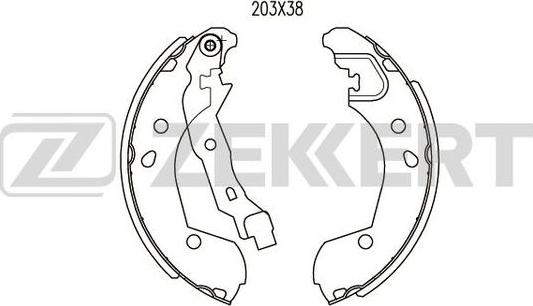 Zekkert BK-4026 - Комплект гальм, барабанний механізм avtolavka.club