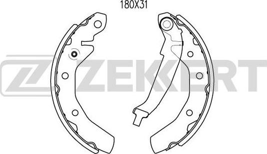 Zekkert BK-4027 - Комплект гальм, барабанний механізм avtolavka.club