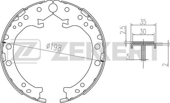 Zekkert BK-4140 - Комплект гальм, барабанний механізм avtolavka.club