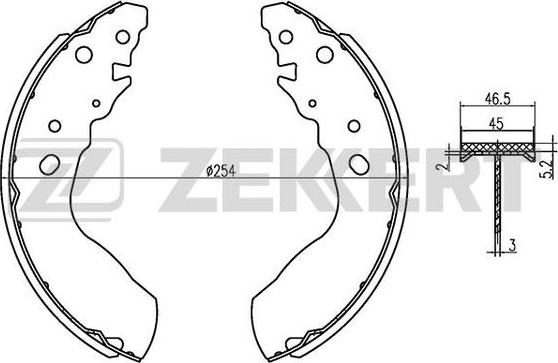 Zekkert BK-4153 - Комплект гальм, барабанний механізм avtolavka.club