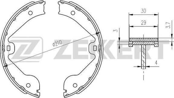 Zekkert BK-4164 - Комплект гальм, барабанний механізм avtolavka.club