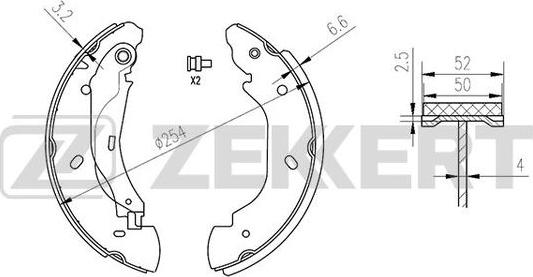 Zekkert BK-4100 - Комплект гальм, барабанний механізм avtolavka.club