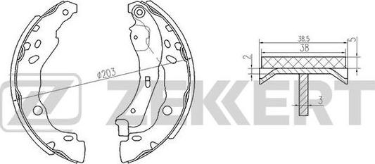 Zekkert BK-4101 - Комплект гальм, барабанний механізм avtolavka.club