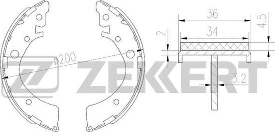 Zekkert BK-4103 - Комплект гальм, барабанний механізм avtolavka.club