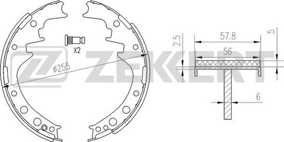 Zekkert BK-4119 - Комплект гальм, барабанний механізм avtolavka.club