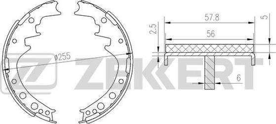 Zekkert BK-4118 - Комплект гальм, барабанний механізм avtolavka.club