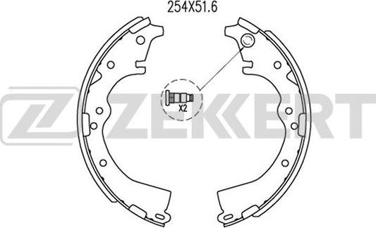 Zekkert BK-4120 - Комплект гальм, барабанний механізм avtolavka.club