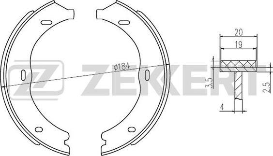 Zekkert BK-4305 - Комплект гальм, барабанний механізм avtolavka.club