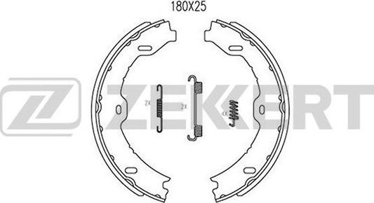 Zekkert BK-4303 - Комплект гальм, барабанний механізм avtolavka.club