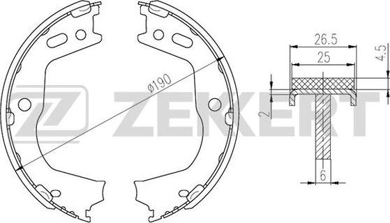 Zekkert BK-4310 - Комплект гальм, барабанний механізм avtolavka.club