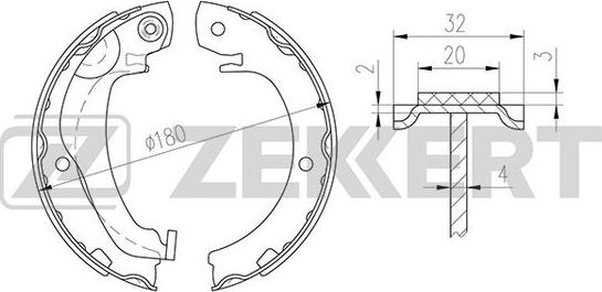 Zekkert BK-4318 - Комплект гальм, барабанний механізм avtolavka.club